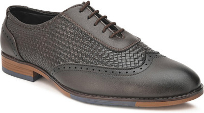 INVICTUS Synthetic Leather Formal Shoes Lace Up For Men(Brown , 6)