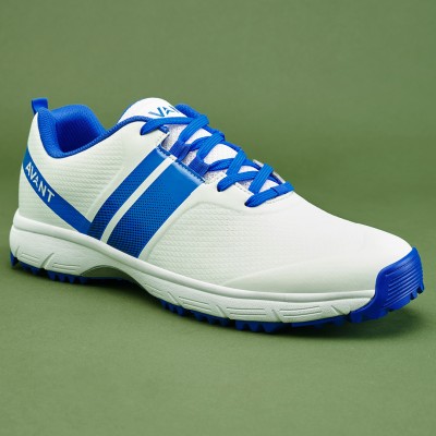 AVANT PaceMax Cricket Shoes | Superior Traction with Rubber Outsole| High Agility Cricket Shoes For Men(White, Blue)