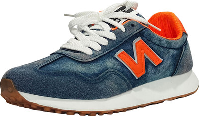 rafi_traders Blue_and_Orange Sneakers For Men(Blue , 7)