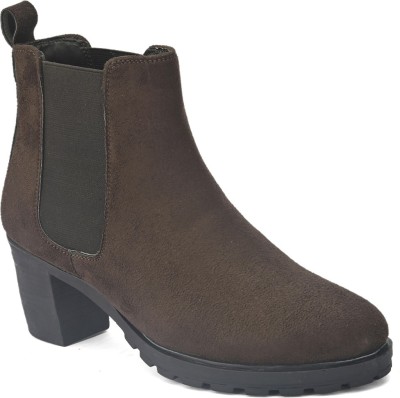 Roadster Boots For Women(Brown , 8)