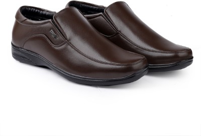 Zixer Office Formal Shoes Men Latest Stylish|Formal Shoe for Men|Leather Look Slip On Slip On For Men(Brown)