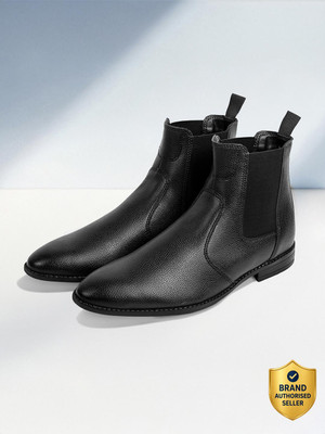 LOUIS STITCH Midnight Black Chelsea Boots for Riding Biking for Men - RGPDCL - UK 6 Boots For Men(Black , 6)