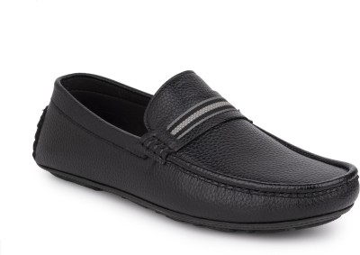 Birgos Flexible Driving Loafer Casuals Driving Shoes For Men(Black , 10)