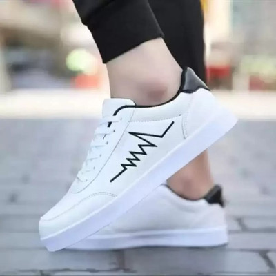 COOPERWINGS Sneakers for Men White Street Cool - Mens Sneakers Trend Energy Sneakers For Men(White , 7)