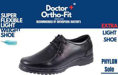 Orthofit i-2 Corporate Casuals For Men(Black, Black , 10)
