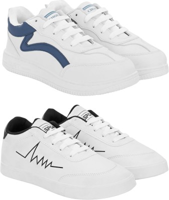 BIRDE BIRDE Premium Casual Sneakers Shoes For Men PACK OF 2 Sneakers For Men(White)