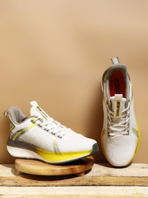 action TURBO 321 Lightweight,Comfortable,Trendy,Running, Breathable,Gym Lace-Up Running Shoes For Men(Beige, Yellow , 9)