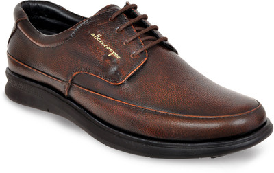 Allen Cooper Genuine Premium Leather Luxury Business Formals Lace Up For Men(Brown , 6)