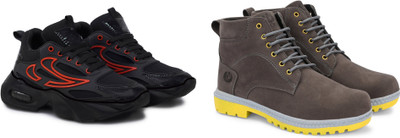 DARTKICK Casual Shoes for Men – Smart, Sleek & Comfortable Casuals For Men(Green, Black, Pink , 8)