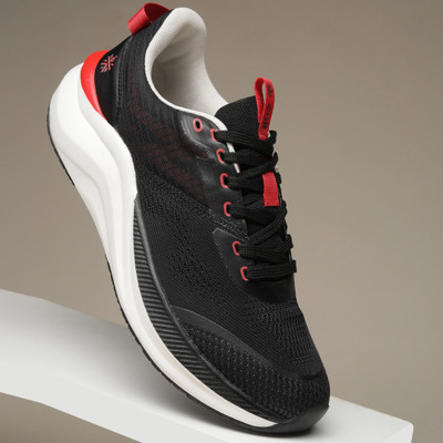 Cult Kairo Running Shoes Enhanced Cushioning Enhanced Grip Lightweight High Traction Running Shoes For Men(Black, Red , 8)