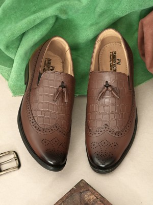 FASHION VICTIM 9016 Loafers For Men(Brown)