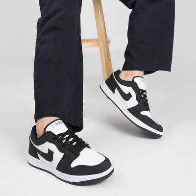 leacom airtec sneakers shoes Sneakers For Men(Black, White , 10)