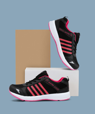 asian FASHION-13cBLACKPNKK Running Shoes For Women(Black , 7)
