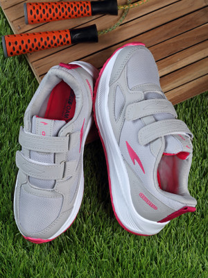 asian Running Shoes For Women(Grey, Pink , 6)