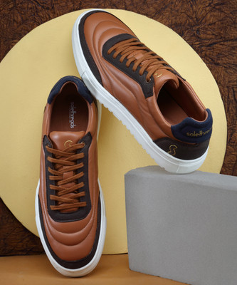 SOLETHREADS REBEL Sneakers For Men(Tan , 11)