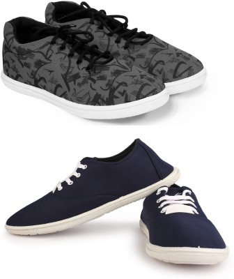 Kzaara Casuals For Men(Grey, Navy , 7)