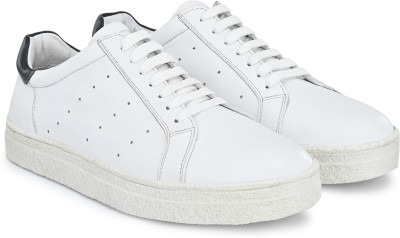 CARLO ROMANO Sheep Leather Casuals For Men(White, Blue , 7)