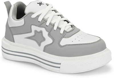 KILLER Comfortable Outdoor Lightweight Sneakers For Women(Grey, White , 8)