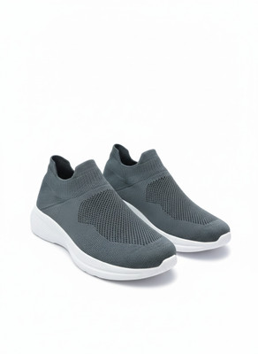 big horse Classic Casual Slip On Sneakers For Men(Grey , 7)