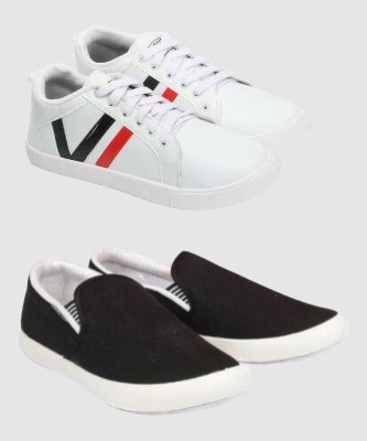 HOTSTYLE Sneakers For Men(Black, White , 10)