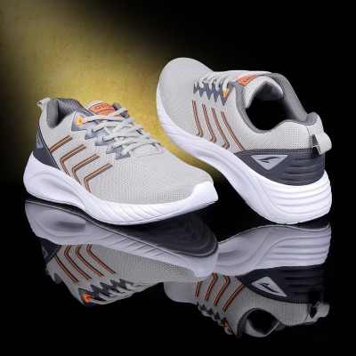 asian Plasma-05 casual shoes for men | Latest Stylish Casual sneakers for men | running shoes for boys | Lace up lightweight orange shoes for running, walking, gym, trekking, hiking & party Running Shoes For Men(Grey, Orange)