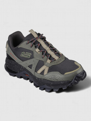 Skechers Skechers Mens Arch Fit Trail Air Casual Lace-Up Shoe Sneakers For Men(Green , 6)