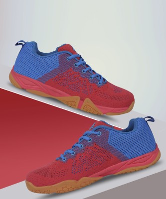 NIVIA Badminton Shoes For Men(Red, Blue , 9)