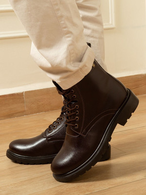 BIG FOX Riding| Outdoor| Hiking Lightweight Casual Boots For Men(Brown , 7)