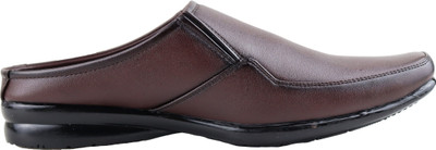 HIKBI Half Casual Formal Shoes/ Back Open Casual Slip On For Men(Brown , 9)