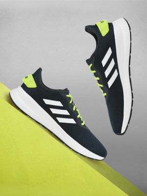 ADIDAS Fluo M Running Shoes For Men(Dark Blue, Green , 8)