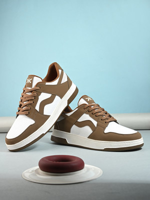 KILLER Men's Stylish Durable & Comfortable Lightweight Sneaker | Casual Men Sneakers | Sneakers For Men(White, Brown , 10)