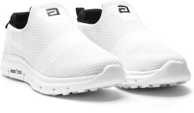 asian Wonderwalk-21 Men’s Walking Shoes | Featherlight, Air Cooled & Memory Foam Mocassin For Men(White, Black , 11)