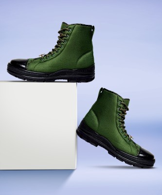 Pahal Bighorn RAFALE PU Sole Super Jungle Shoe Boots For Men(Olive)