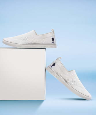 U.S. POLO ASSN. NIGEL 3.0 Slip On Sneakers For Men(Off White , 8)