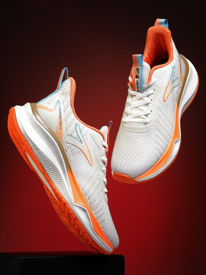 action Athleo NITRO 702 Lightweight Comfortable Stylish Sports Lace Up Running Shoes For Men(Orange , 6)