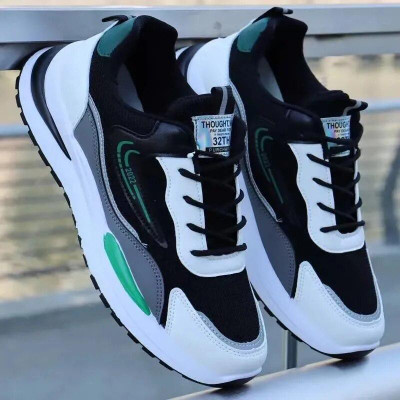 NEAKSER Sneakers For Men(Green, Black, White , 9)