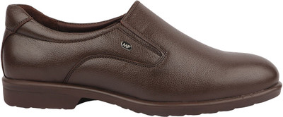 MEDIFEET Genuine Leather Cushion Formal Slip-On Oxford For Men(Brown , 9)