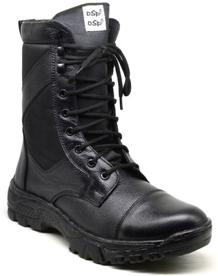 DSF Green Combat Jungle Army Boots For Men(Black , 5)