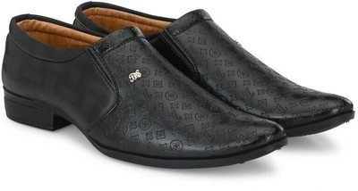 RED LIONS Men's Party wear stylish formal shoes Slip On For Men(Black , 6)