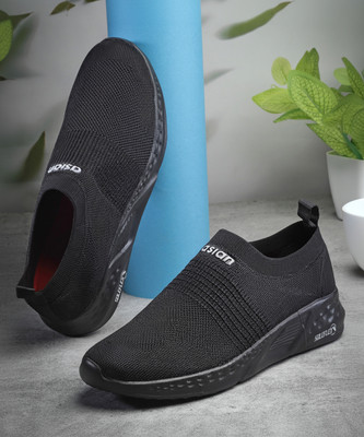 asian Sports Walking Shoes for Men | Soft Cushioned Insole || Storm-01 Walking Shoes For Men(Black , 7)