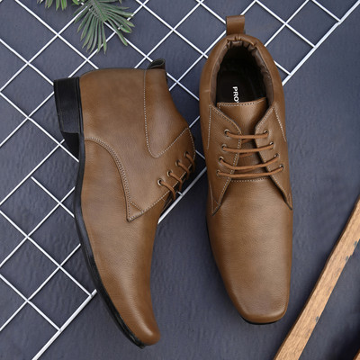 PROVOGUE Formal Shoes |Office Shoes |Executive |Professional |Derby |Office Footwear Lace Up For Men(Tan , 7)