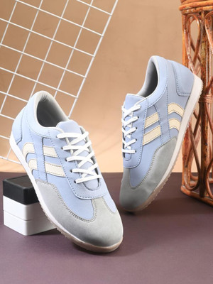 Roadster Men's SS26 Casual Lace Up Shoes Sneakers For Men(Blue, Camel, Grey , 8)