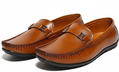 MAGIC Men’s Stylish Casual Loafers | Comfortable Daily Wear Shoes Loafers For Men(Tan , 6)