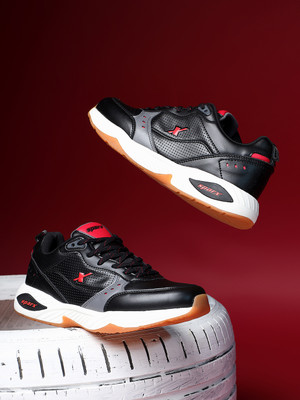 Sparx SM 1033 | Stylish, Comfortable | Lace Up For Men(Black, Red , 10)