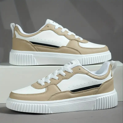 NEAKSER Sneakers For Men(Beige, Tan, White , 8)