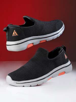 action Athleo ATG 487 Comfortable Lightweight Breathable Sports Slip On Running Shoes For Men(Black , 9)
