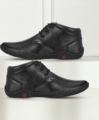 MACTREE Lace Up For Men(Black , 7)