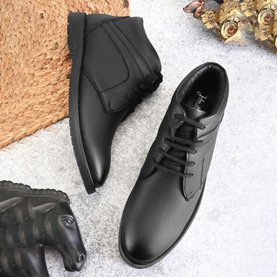 John Karsun Stylish Casual Shoes Boots For Men(Black)