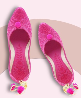 Miss beauty Ethnic Mule For Women(Pink , 5)