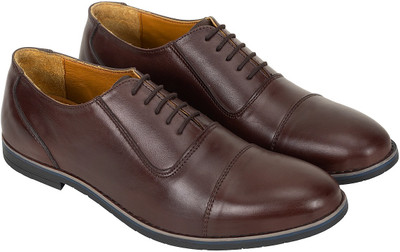 SeeandWear Leather Oxford Shoes Oxford For Men(Brown , 10)